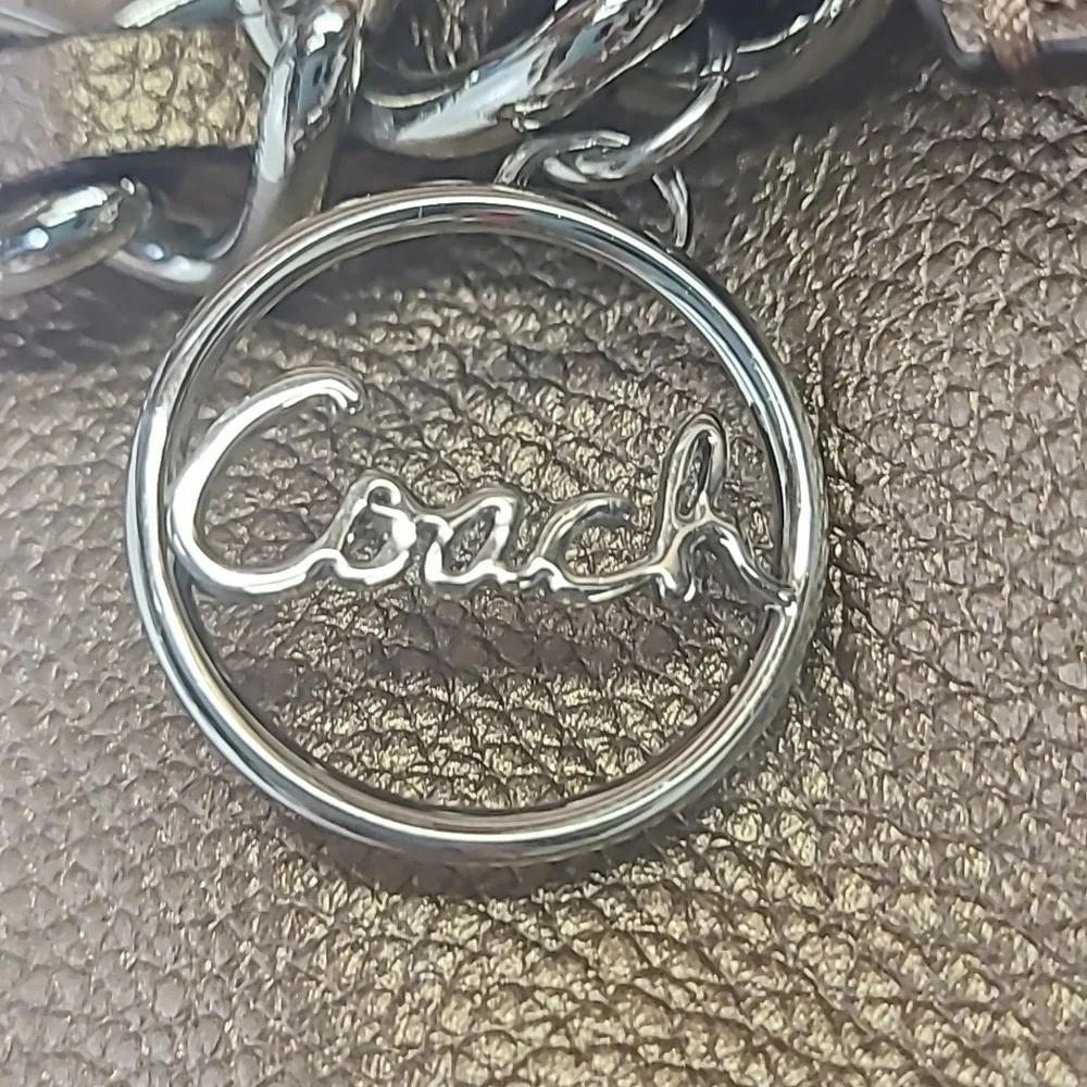 Coach Bronze Metallic Leather Shoulder Bag